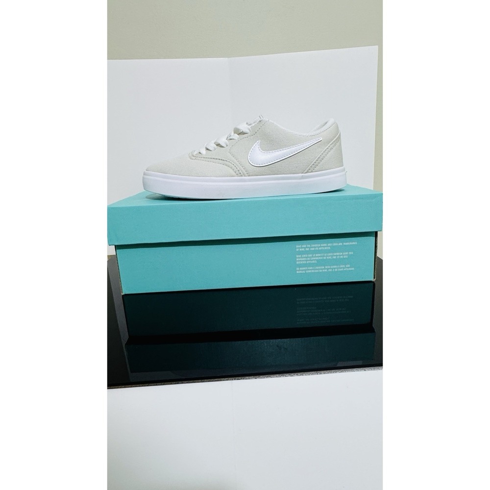 Nike SB Check Canvas Light Bone‎ White 905373-002 Size 4Y / Women's 5.5 Skate - Picture 2 of 8